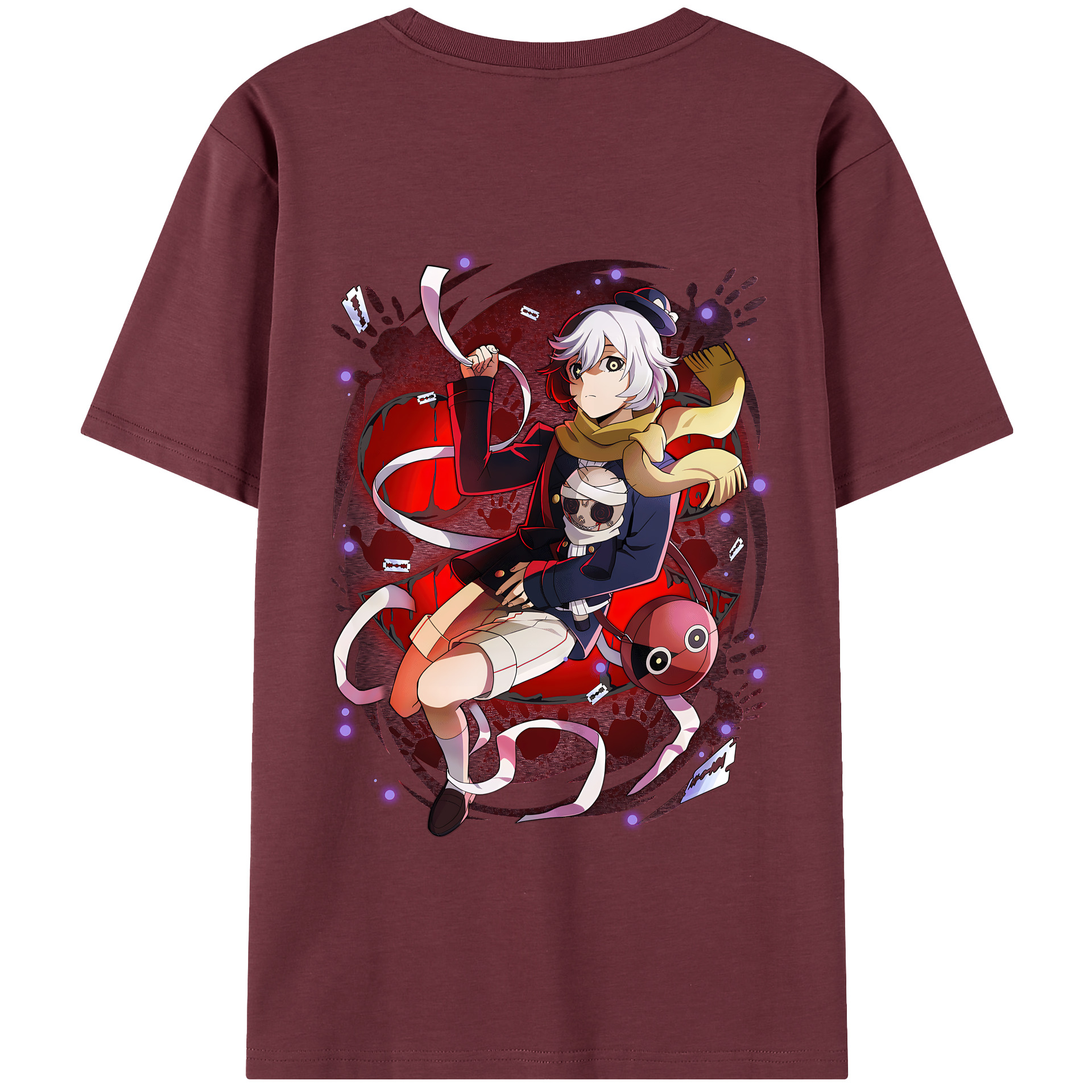（画像用） 文豪ストレイドッグス Bungo Stray Dogs 綿100％半袖Tシャツ（背面プリント）